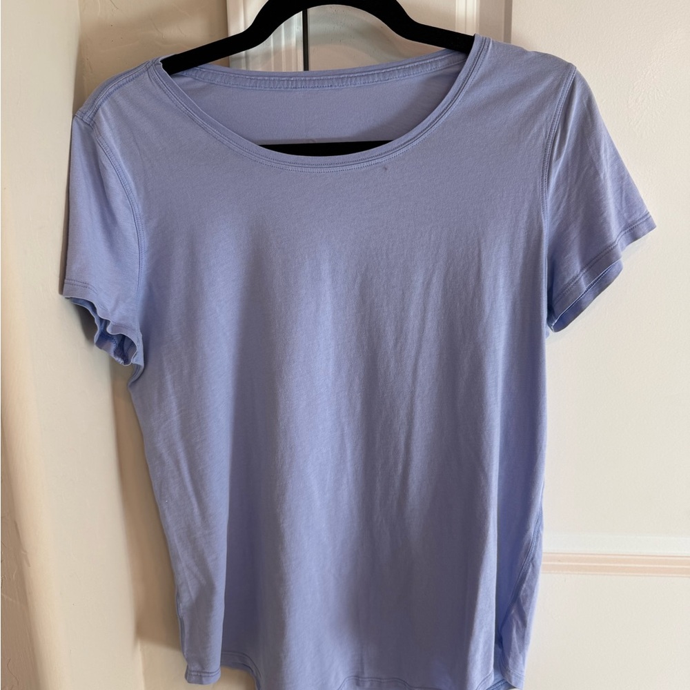 lululemon athletica Soft Blue Short Sleeve Tee